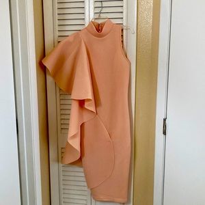 Peach cocktail dress